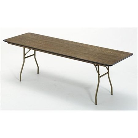 MCCOURT McCourt 70000SC 96 x 30 Inch Plywood Folding Table - Vinyl Edge with SuperCorners and Black Frame 70000SC